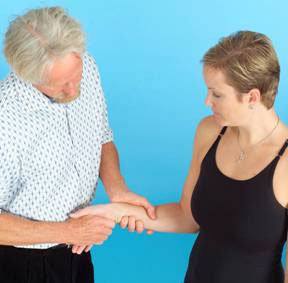 Once the proximal row has been successfully mobilized, using a slight force, distract the metacarpal phalangeal joints one at a time with client’s hand in a neutral position.